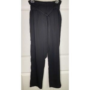 Venti6 Pants Black Size Medium Belted Elastic Waist Palazzo See Measurements